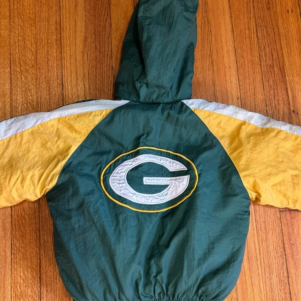 Vintage 1990s Youth Green Bay Packers Pullover NFL Football Jacket 4-5T